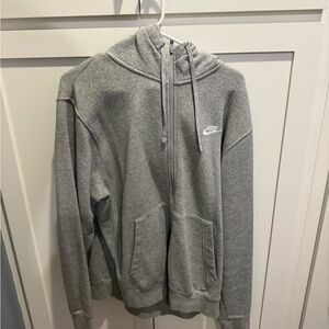 Nike Heather Gray Full-Zip Hoodie